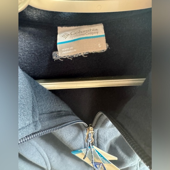 Columbia Fleece Vest Women's Small Full Zip Navy Blue Embroidered North Carolina - Picture 9 of 9